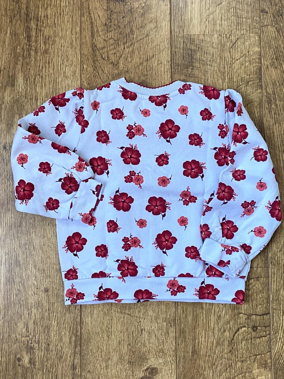 Sergent Major sweatshirt 4 years white with red flowers – Raised embroidery "Red Poppy" – photo 5